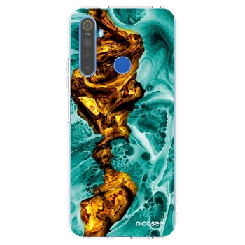 Picasee silikonska prozirna maskica za Realme 5 - Goldsky