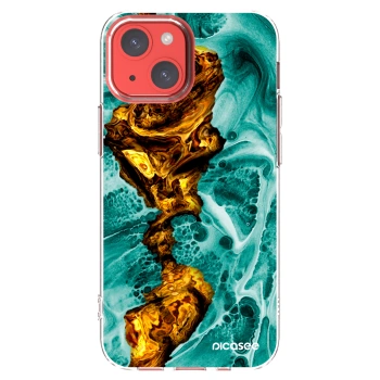 Picasee silikonska prozirna maskica za Apple iPhone 13 mini - Goldsky