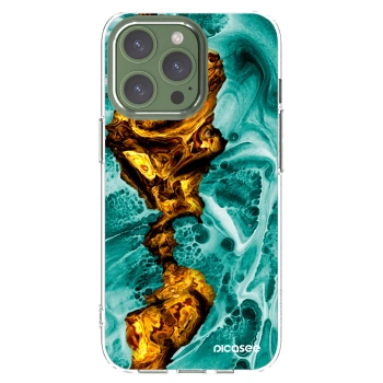 Picasee silikonska prozirna maskica za Apple iPhone 13 Pro - Goldsky