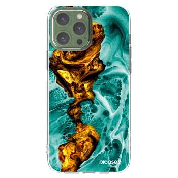 Picasee silikonska prozirna maskica za Apple iPhone 13 Pro Max - Goldsky