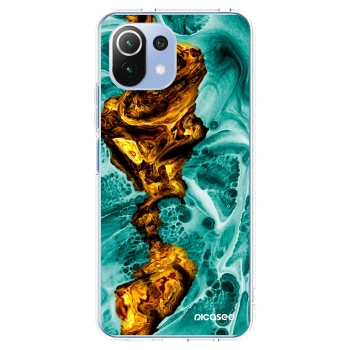 Picasee silikonska prozirna maskica za Xiaomi 11 Lite 5G NE - Goldsky