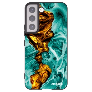 Picasee crna silikonska maskica za Samsung Galaxy S22 5G - Goldsky