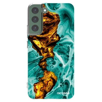 Picasee silikonska prozirna maskica za Samsung Galaxy S22+ 5G - Goldsky
