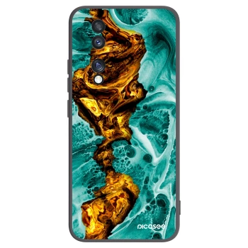 Picasee crna silikonska maskica za Honor 70 - Goldsky
