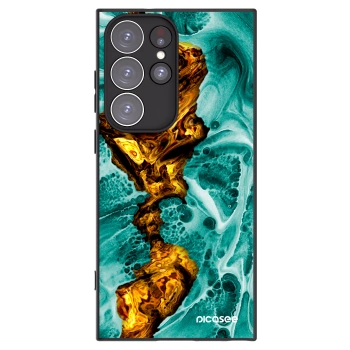 Picasee crna silikonska maskica za Samsung Galaxy S23 Ultra 5G - Goldsky