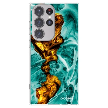 Picasee silikonska prozirna maskica za Samsung Galaxy S23 Ultra 5G - Goldsky