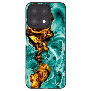 Picasee crna silikonska maskica za Honor X8a - Goldsky