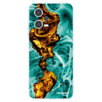 Picasee silikonska prozirna maskica za Xiaomi Redmi Note 12 5G - Goldsky