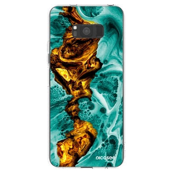 Picasee silikonska prozirna maskica za Samsung Galaxy S8 G950F - Goldsky