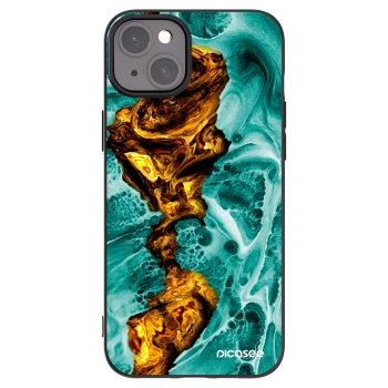 Picasee crna silikonska maskica za Apple iPhone 15 Plus - Goldsky