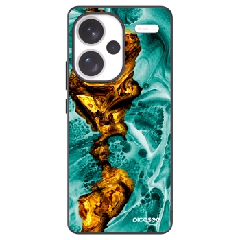 Picasee crna silikonska maskica za Xiaomi Redmi Note 13 Pro+ 5G - Goldsky