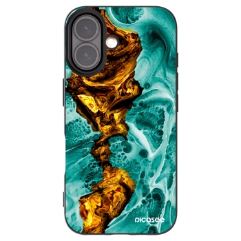 Picasee crna silikonska maskica za Apple iPhone 16 - Goldsky