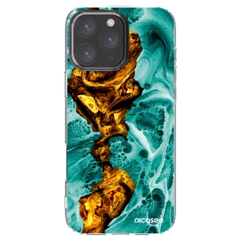 Picasee silikonska prozirna maskica za Apple iPhone 16 Pro Max - Goldsky