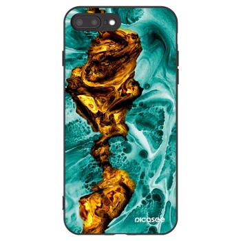 Picasee crna silikonska maskica za Apple iPhone 8 Plus - Goldsky
