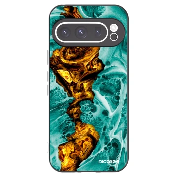 Picasee crna silikonska maskica za Google Pixel 9 Pro - Goldsky