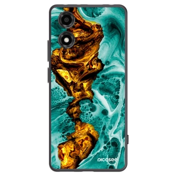 Picasee crna silikonska maskica za Motorola Moto E14 - Goldsky