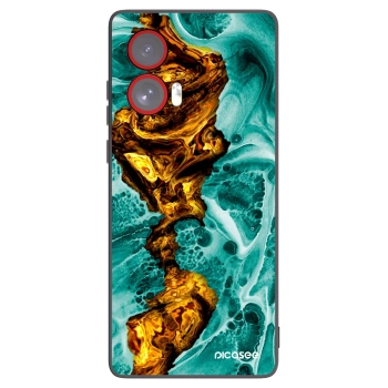 Picasee crna silikonska maskica za Motorola Edge 50 Fusion - Goldsky