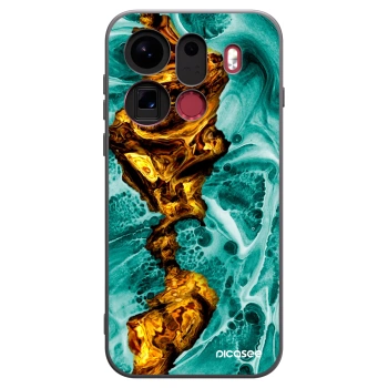 Picasee crna silikonska maskica za OPPO Find X9 Pro - Goldsky