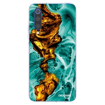 Picasee silikonska prozirna maskica za Xiaomi Mi 9 SE - Goldsky