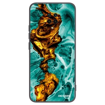 Picasee crna silikonska maskica za Xiaomi Redmi Note 9 Pro - Goldsky