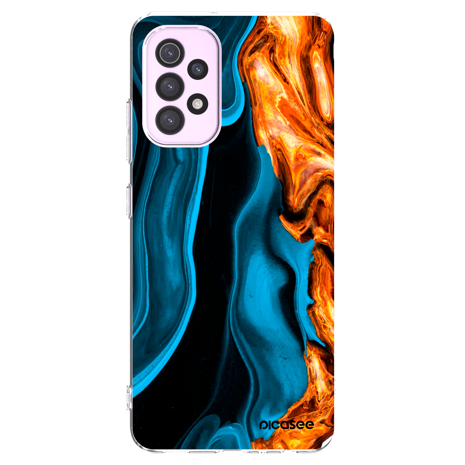 Picasee silikonska prozirna maskica za Samsung Galaxy A32 5G A326B - Gold blue