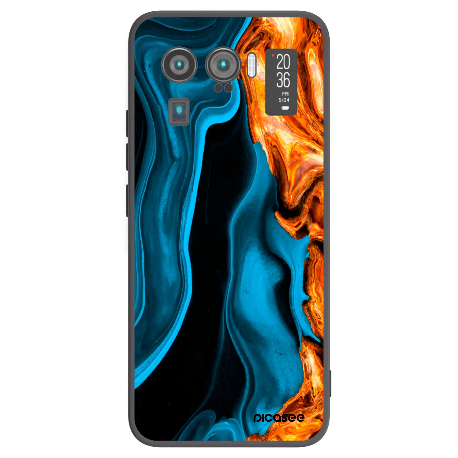 Picasee crna silikonska maskica za Xiaomi Mi 11 Ultra - Gold blue