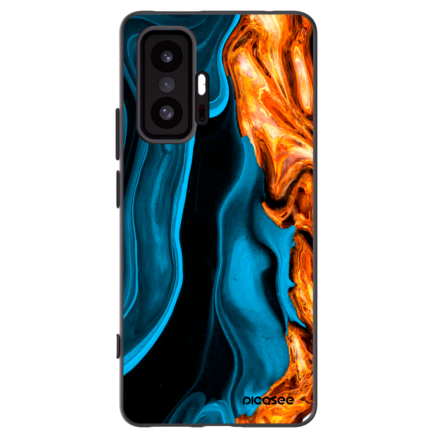 Picasee crna silikonska maskica za Xiaomi 11T - Gold blue