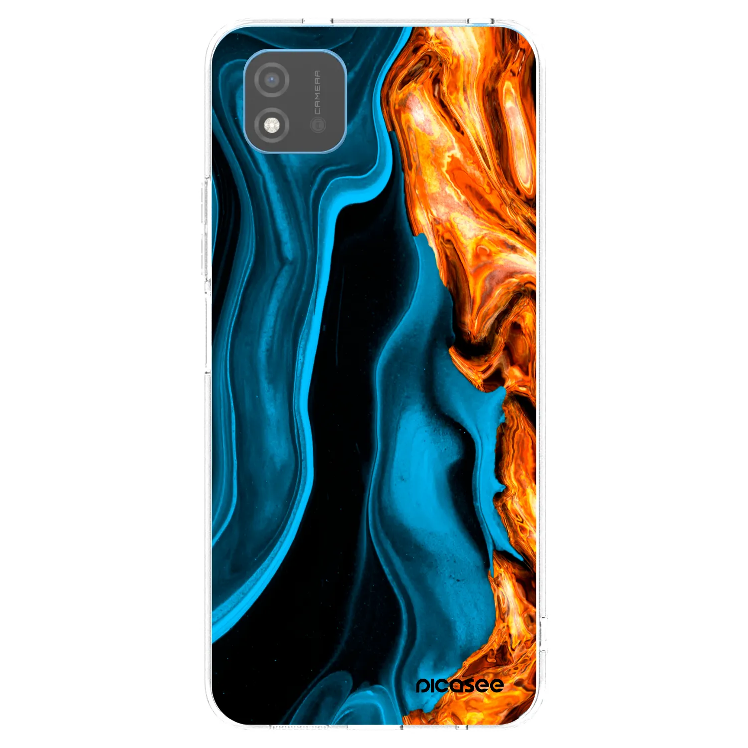 Picasee silikonska prozirna maskica za Realme C11 (2021) - Gold blue