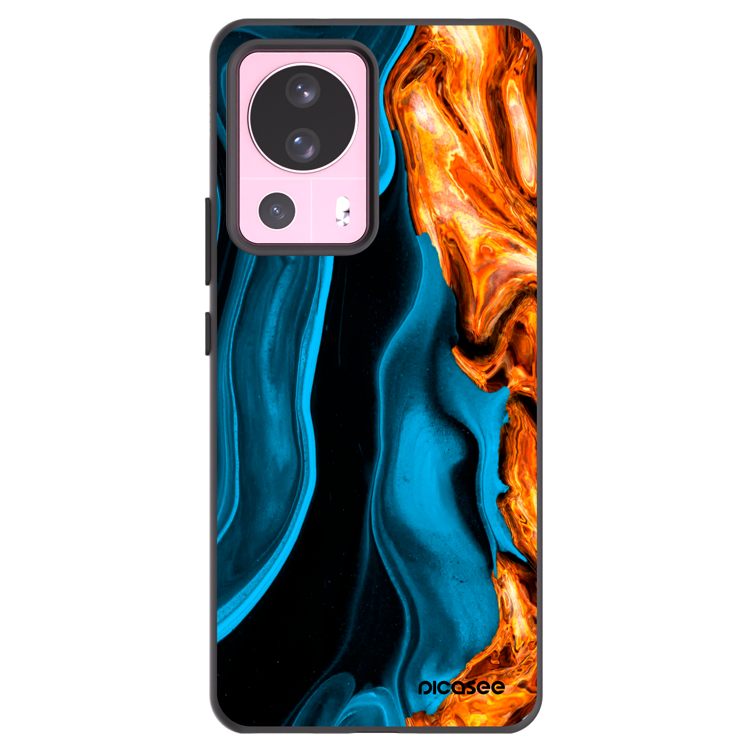 Picasee crna silikonska maskica za Xiaomi 13 Lite - Gold blue
