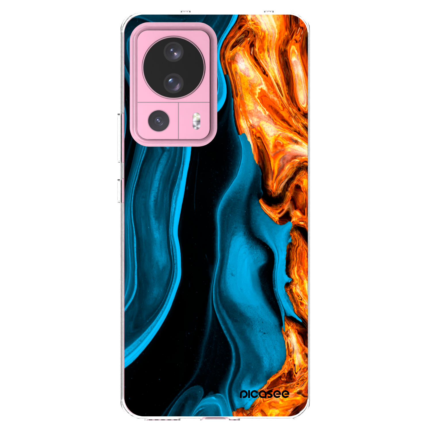 Picasee silikonska prozirna maskica za Xiaomi 13 Lite - Gold blue