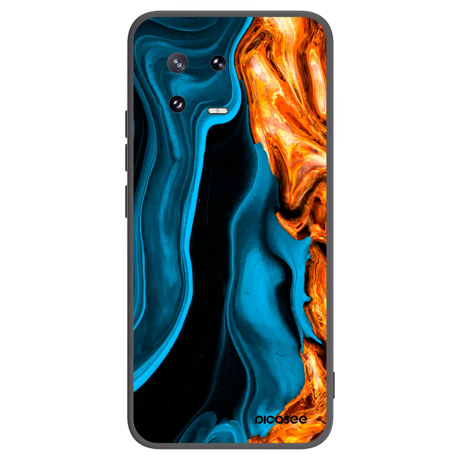 Picasee crna silikonska maskica za Xiaomi 13 Pro - Gold blue