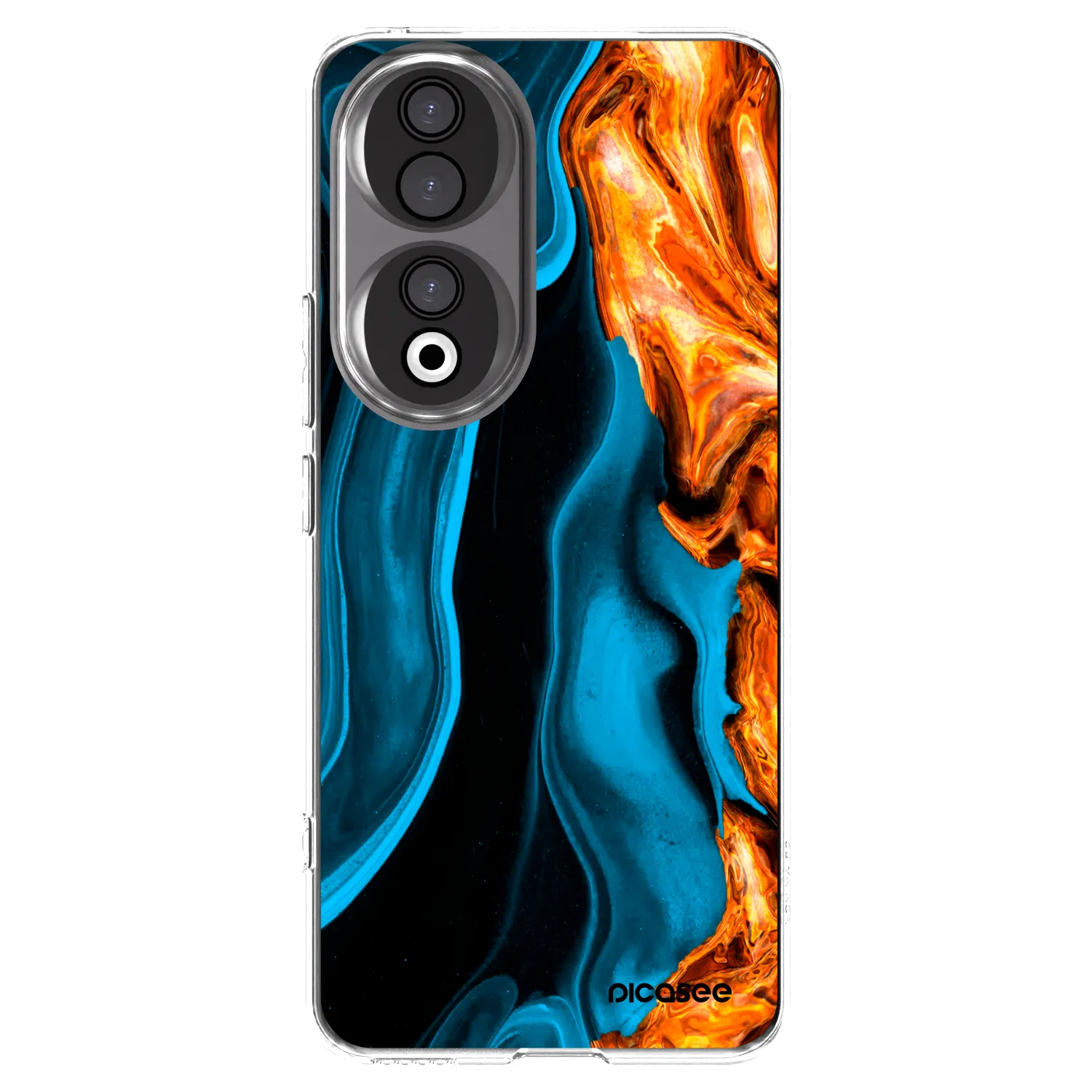 Picasee silikonska prozirna maskica za Honor 90 5G - Gold blue