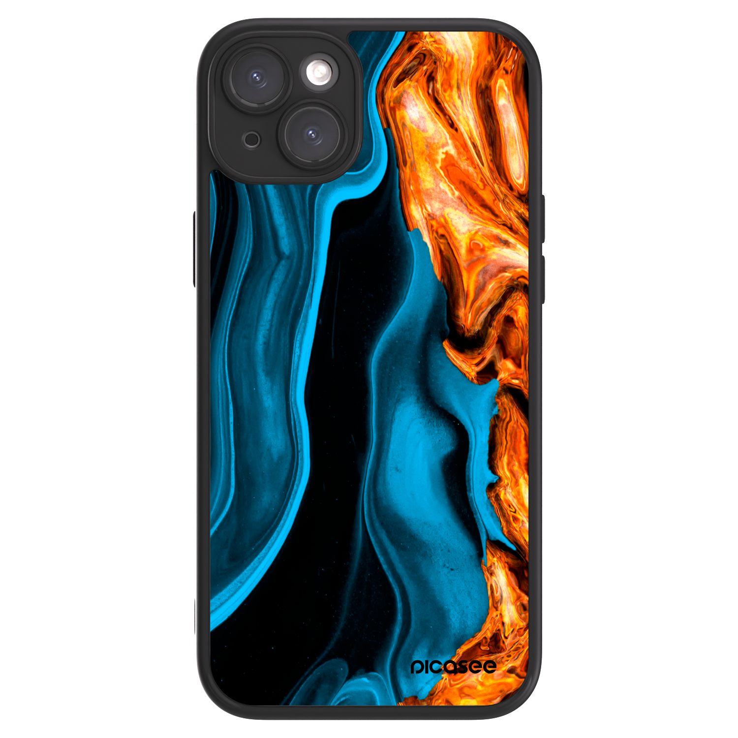 Picasee ULTIMATE CASE za Apple iPhone 15 Plus - Gold blue