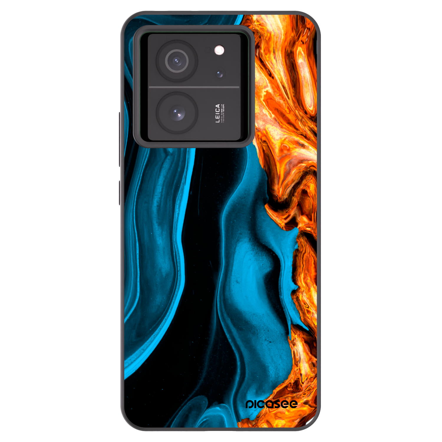 Picasee crna silikonska maskica za Xiaomi 13T - Gold blue