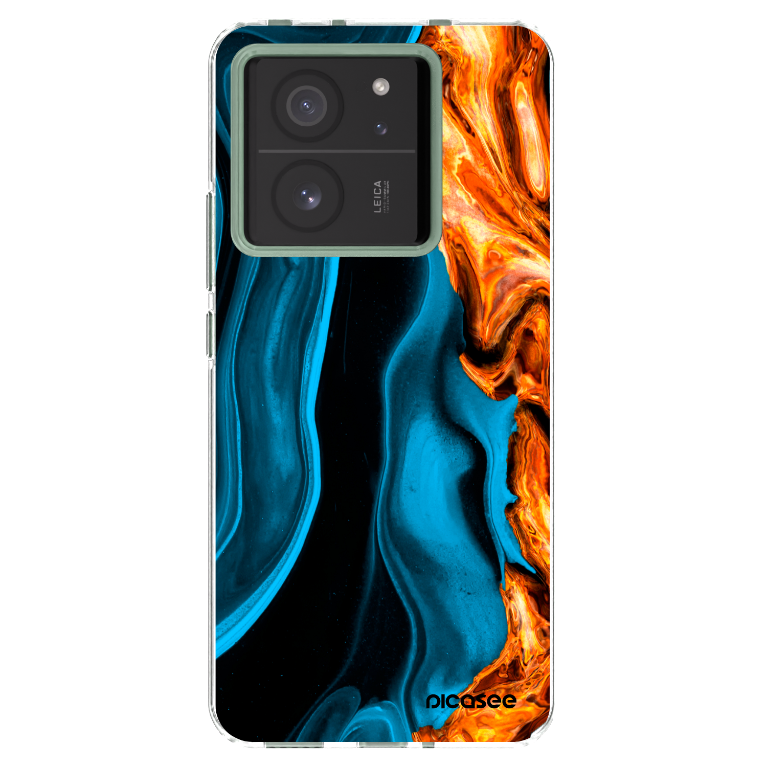 Picasee silikonska prozirna maskica za Xiaomi 13T - Gold blue