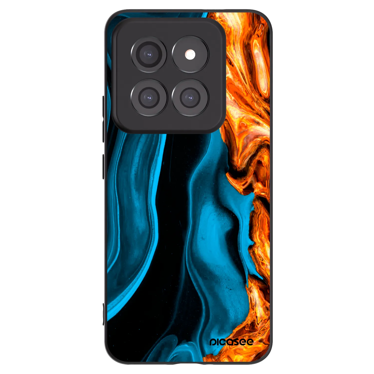 Picasee crna silikonska maskica za Xiaomi 14 Pro - Gold blue