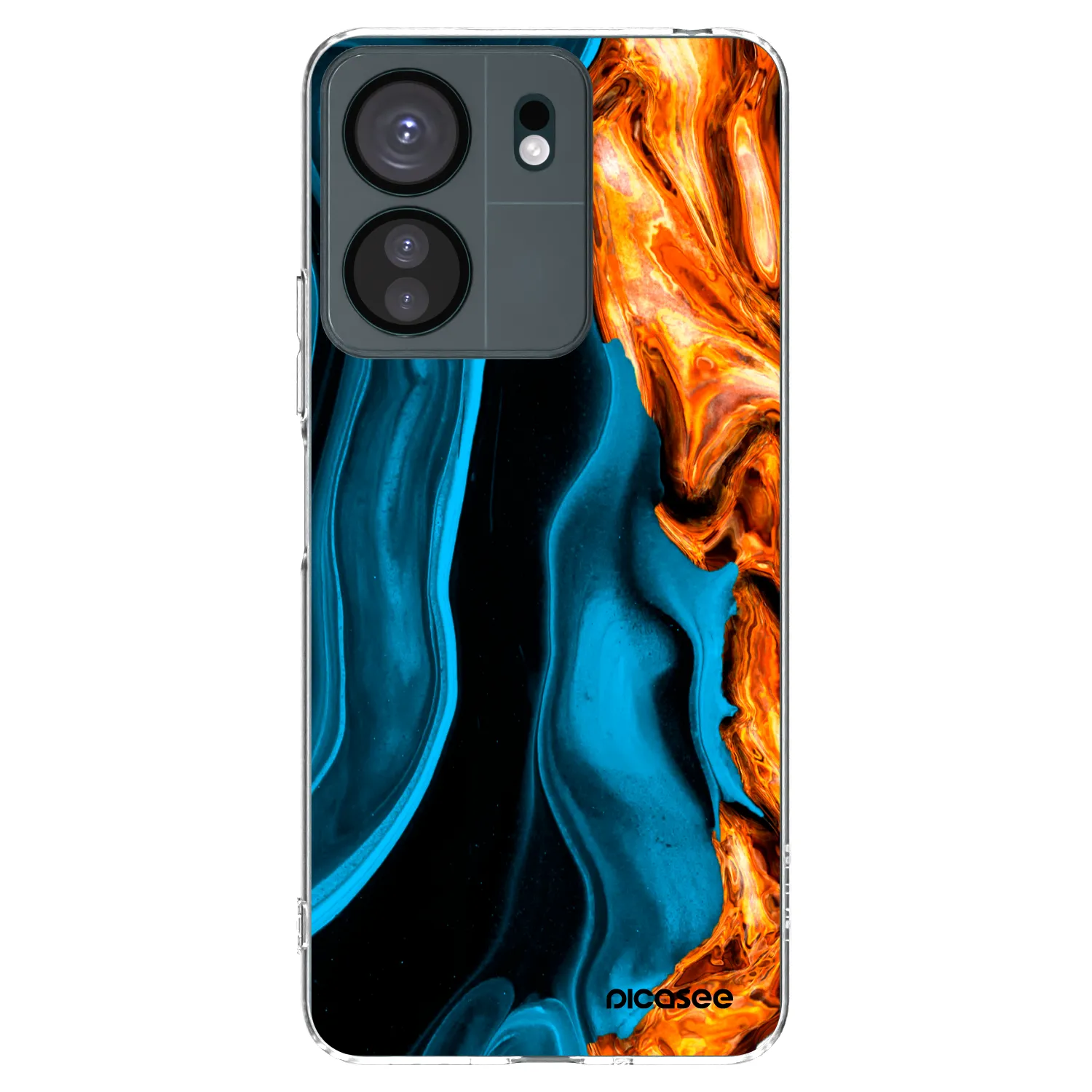 Picasee silikonska prozirna maskica za Xiaomi Redmi 13C 4G - Gold blue