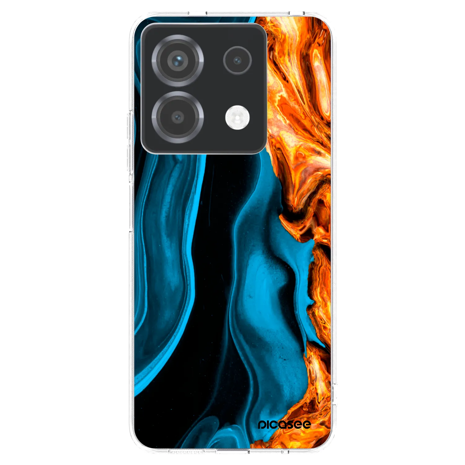 Picasee silikonska prozirna maskica za Xiaomi Poco X6 - Gold blue
