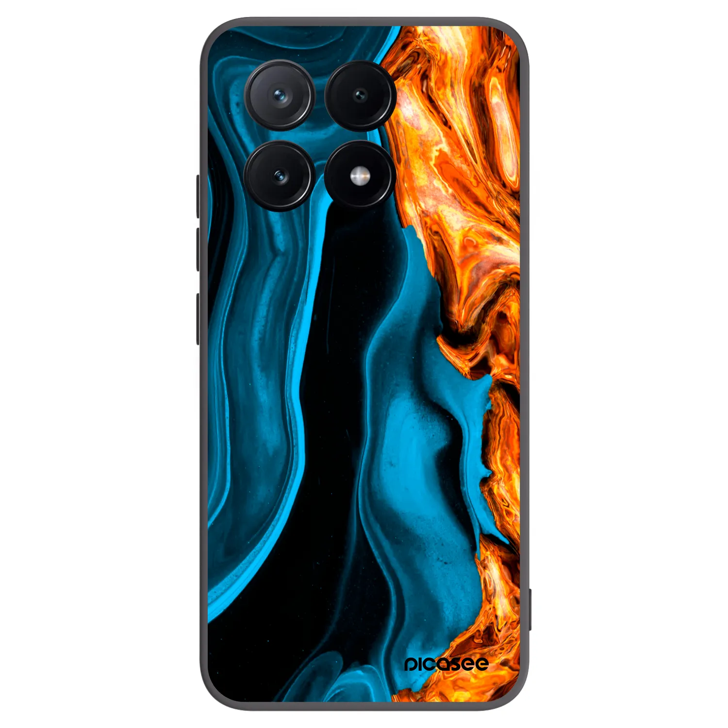 Picasee crna silikonska maskica za Xiaomi Poco X6 Pro - Gold blue