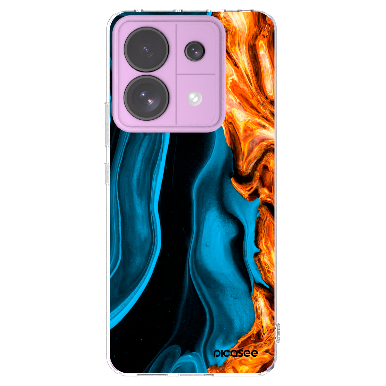 Picasee silikonska prozirna maskica za Xiaomi Redmi Note 13 Pro 5G - Gold blue