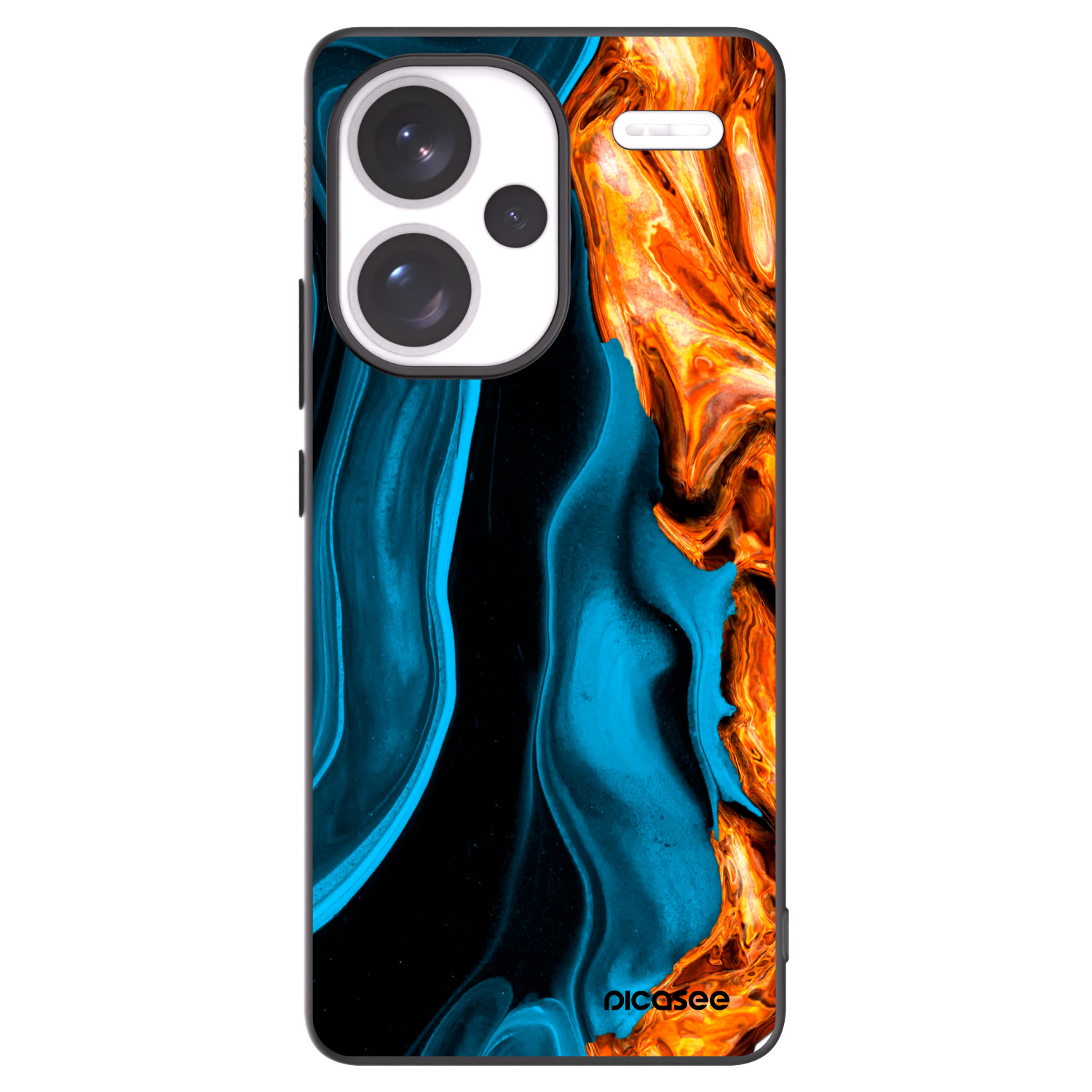 Picasee crna silikonska maskica za Xiaomi Redmi Note 13 Pro+ 5G - Gold blue