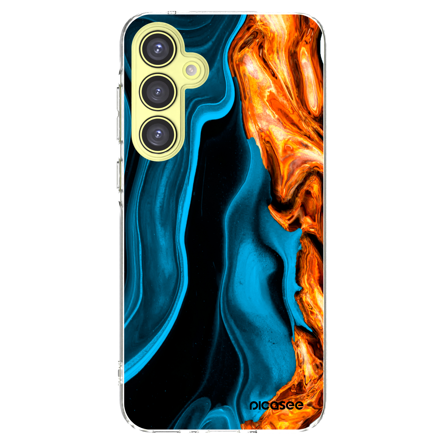 Picasee silikonska prozirna maskica za Samsung Galaxy A35 5G A356B - Gold blue