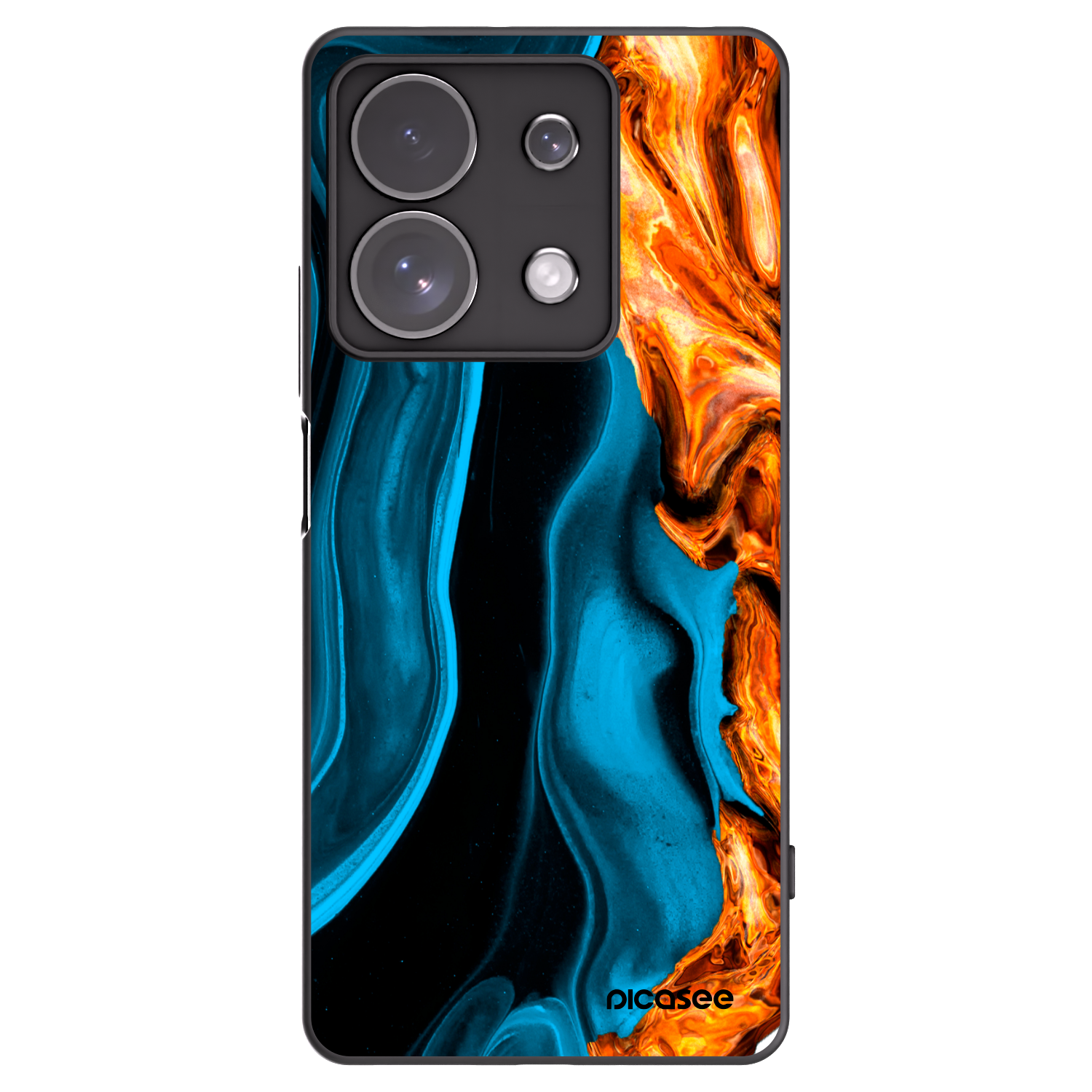 Picasee crna silikonska maskica za Xiaomi Redmi Note 13 Pro 4G - Gold blue