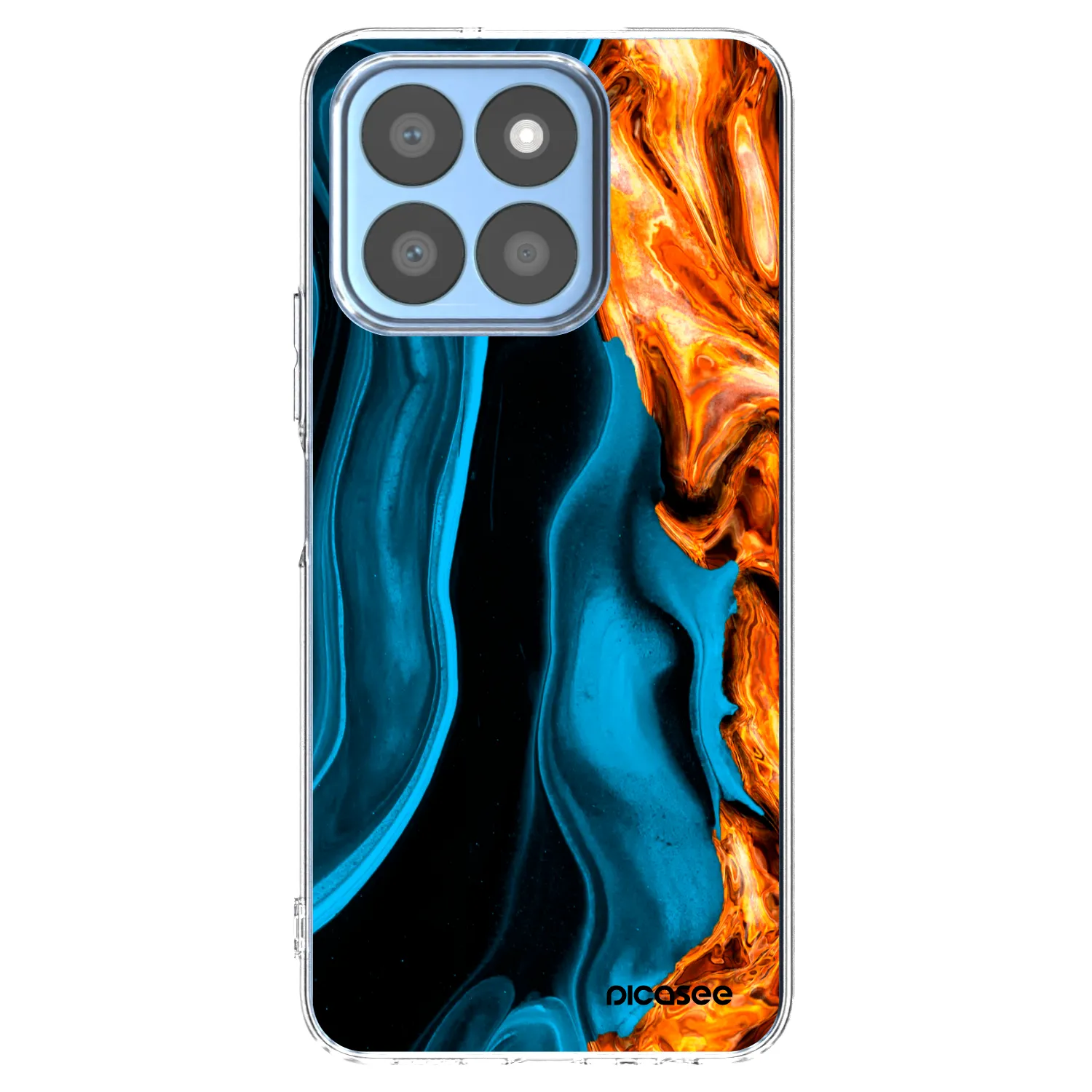 Picasee silikonska prozirna maskica za Honor X8b - Gold blue