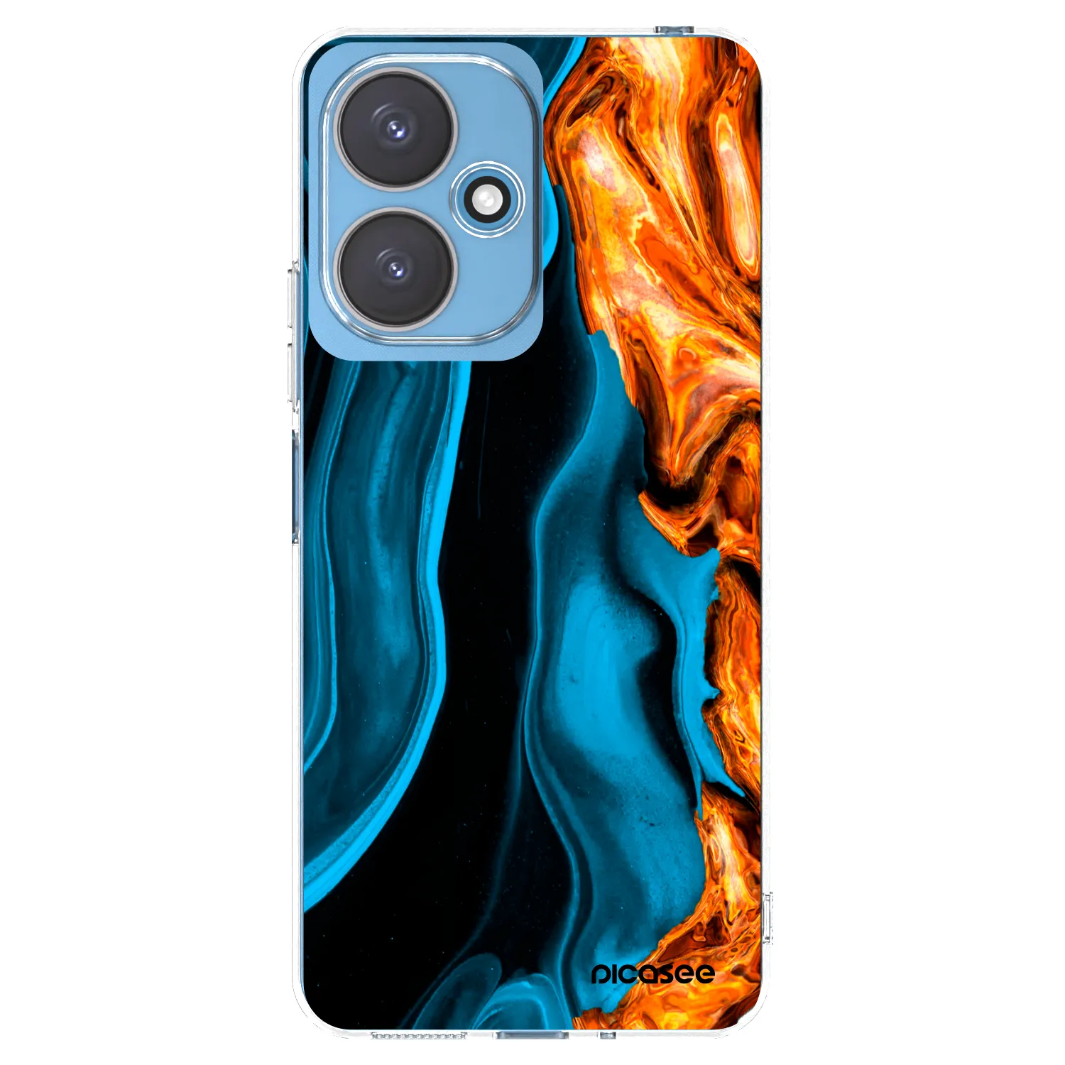 Picasee silikonska prozirna maskica za Xiaomi Redmi 13C 5G - Gold blue