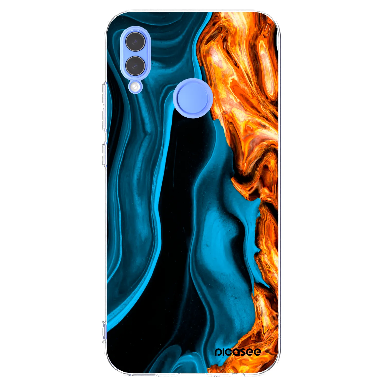 Picasee silikonska prozirna maskica za Honor 10 Lite - Gold blue