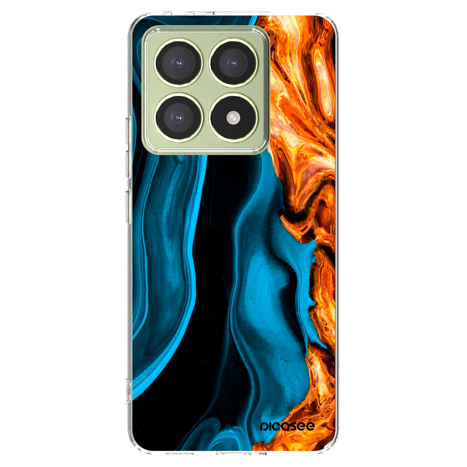 Picasee silikonska prozirna maskica za Xiaomi 14T - Gold blue