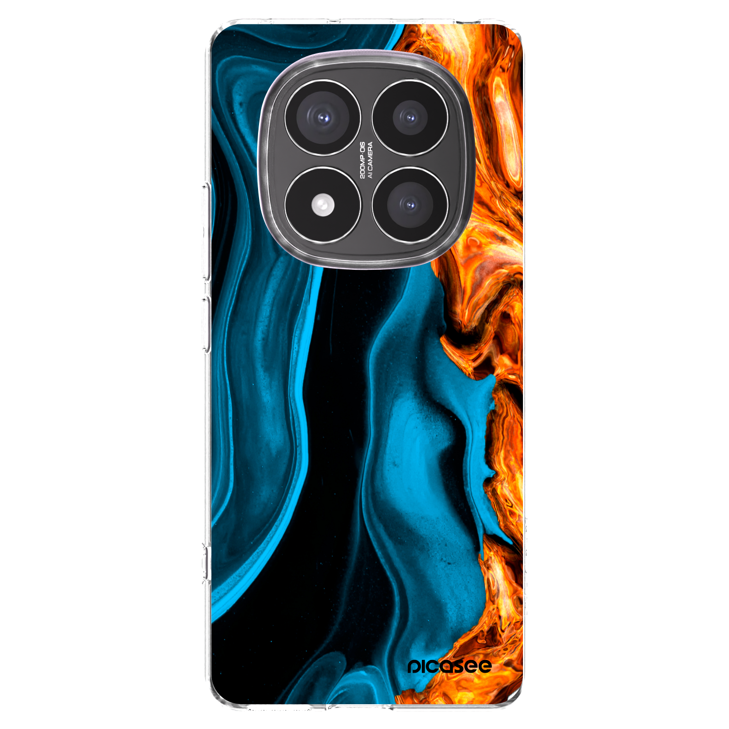 Picasee silikonska prozirna maskica za Xiaomi Redmi Note 14 Pro+ 5G - Gold blue