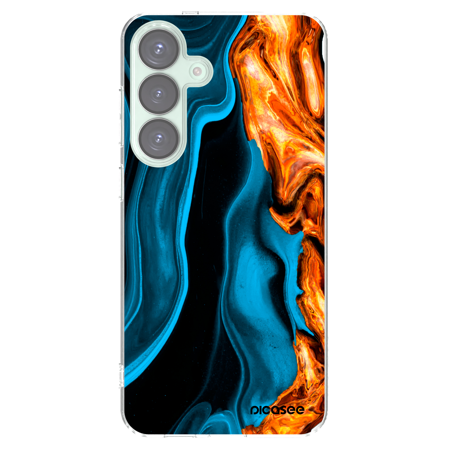 Picasee silikonska prozirna maskica za Samsung Galaxy S25+ 5G - Gold blue