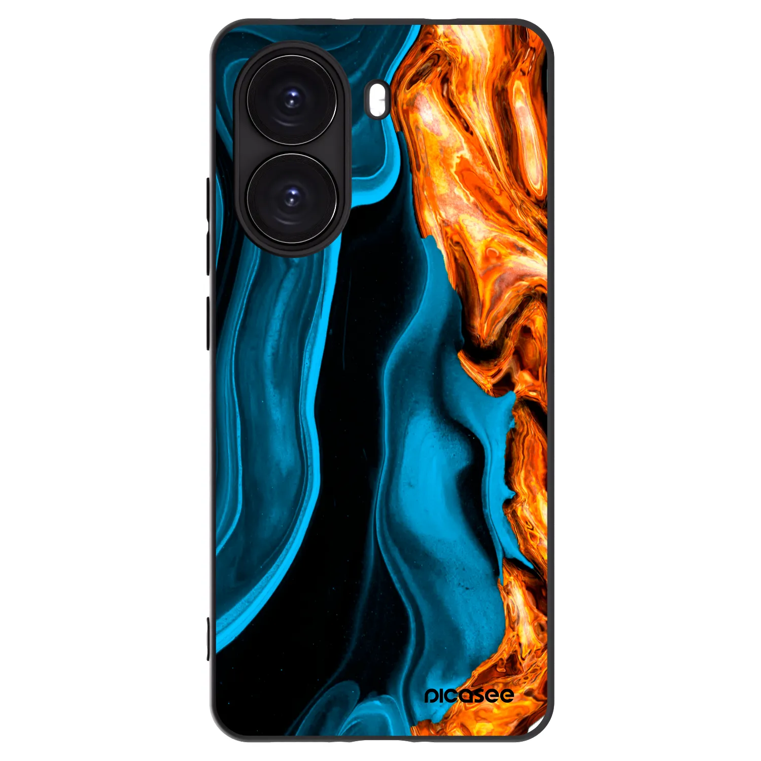 Picasee crna silikonska maskica za Xiaomi Poco X7 Pro 5G - Gold blue